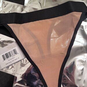 Negative Underwear Sieve Thong NWT size M Buff/Black